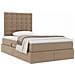 Letto con Contenitore Cappuccino 120 x 200 cm Pelle Sintetica - Foto miniatura 3