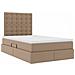 Letto con Contenitore Cappuccino 120 x 200 cm Pelle Sintetica - Foto miniatura 5