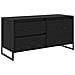 Mobile TV Rovere Nero 100 x 36 x 49.5 cm Legno multistrato - Foto miniatura 1