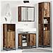 Set di mobili per il bagno con lo scaffale 3 pcs Legno vecchio - Foto miniatura 2