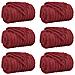 Coperte da Pile 6 pcs Rosso Bordeaux 240 x 220 cm Panno - Foto miniatura 1