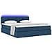 Letto con contenitore e LED con led Blu 160 x 200 cm Tessuto - Foto miniatura 3