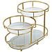 Espositore Svuotatasche 3 Livelli In Ferro Dorato E Vetro 36x22,5x27 Cm - Foto miniatura 2