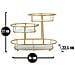 Espositore Svuotatasche 3 Livelli In Ferro Dorato E Vetro 36x22,5x27 Cm - Foto miniatura 6