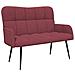 Sofa a Due Posti Rosso vino 115 x 61 x 87 cm Tessuto - Foto miniatura 1