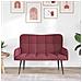 Sofa a Due Posti Rosso vino 115 x 61 x 87 cm Tessuto - Foto miniatura 3