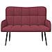 Sofa a Due Posti Rosso vino 115 x 61 x 87 cm Tessuto - Foto miniatura 4