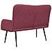 Sofa a Due Posti Rosso vino 115 x 61 x 87 cm Tessuto - Foto miniatura 6