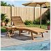 Lettino da sole 2 pcs Marrone Legno di teak solido - Foto miniatura 2