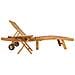 Lettino da sole 2 pcs Marrone Legno di teak solido - Foto miniatura 4