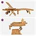 Lettino da sole 2 pcs Marrone Legno di teak solido - Foto miniatura 8