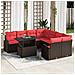 Set Divano da Giardino 9 pcs Marrone polyrattan - Foto miniatura 2