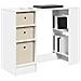 Scrivania Bianco 100 x 40 x 75 cm Legno multistrato - Foto miniatura 3