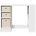 Scrivania Bianco 100 x 40 x 75 cm Legno multistrato - Foto miniatura 6