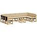 Set di divani da esterno con cuscino 11 pcs Bianco e Beige - Foto miniatura 1