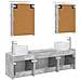 Set di Armadi da Bagno 5 pcs Grigio Cemento - Foto miniatura 8