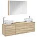 Set di mobili per il bagno 4 pcs Rovere Sonoma - Foto miniatura 1