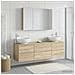 Set di mobili per il bagno 4 pcs Rovere Sonoma - Foto miniatura 2