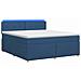 Letto box spring con materasso Blu 160 x 200 cm Tessuto - Foto miniatura 1