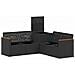 Set di divani 5 pz Nero e Blu Rattan sintetico e Acciaio - Foto miniatura 6