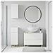 Set di armadietti da bagno in 3 pezzi ARNHEM Bianco Lucido - Foto miniatura 3
