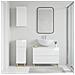 Set di armadietti da bagno in 3 pezzi ARNHEM Bianco Lucido - Foto miniatura 4