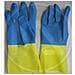 GUANTI da LAVORO in LATTICE e Neoprene Colore GIALLO BLU 12 pz Taglia 9 - Foto miniatura 1