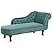 Chaise Longue Destra In Velluto Verde Menta Nimes - Foto miniatura 10