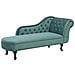Chaise Longue Destra In Velluto Verde Menta Nimes - Foto miniatura 5