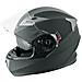 Casco Integrale Moto Scooter Visierino Parasole Touring Nero Opaco M - Foto miniatura 3