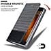 Custodia Compatibile Con Huawei Mate 9 Pro In Grigio Nero - Coperchio Protettiva Con Chiusura Magnetica, Funzione Stand E Tasca Per Le Carte - Foto miniatura 6