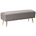 Panchina Da Camera Da Letto In Velluto Grigio Paterson - Foto miniatura 14