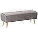 Panchina Da Camera Da Letto In Velluto Grigio Paterson - Foto miniatura 1