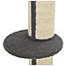 Tiragraffi Ad Albero Per Gatti Con Cuccia Cuscino Rivestimento Grigio E Pali In Corda Sisal - Foto miniatura 8