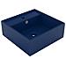 Lavabo Troppopieno Quadrato Blu Scuro Opaco 41x41cm Ceramica - Foto miniatura 1