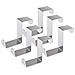 6pcs Sopra Porta Ganci 45mm Acciaio Inox Reversibile Ganci Armadio E Cassetti Appendiabiti Ganci Basculanti Spessore 1mm - Foto miniatura 1