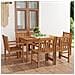 Set da Pranzo per Esterni 7 pz in Legno Massello di Teak - Foto miniatura 1
