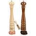 Grande Macina Sale E Pepe In Legno | Set Di 2 Macinini Con Mini Paletta Di Legno | 31,5 Cm Altezza | Legno Di Faggio Naturale | Meccanismo Di Frantumazione Manuale - Foto miniatura 1