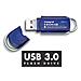 32GB Courier FIPS 197, USB 3.0 (3.1 Gen 1) , Type-A, 256-bit AES, Windows 7 Home Basic, Windows 7 Home Basic x64, Windows 7 Home Premium, Windows 7 Home Premium x64, , Cuffia, Blu, Argento - Foto miniatura 1
