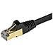 Cavo di Rete Ethernet Cat6a - Cavo Schermato STP da 3m - Cavo RJ45 Antigroviglio - Nero - Foto miniatura 2