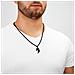 Collana da Uomo in Pelle, ""Flame"", 60cm, Nero - Foto miniatura 4