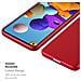 Custodia Compatibile Con Samsung Galaxy A21s In Rosso Metallico - Coperchio Protettivo In Silicone Tpu Flessibile - Foto miniatura 6