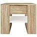 Tavolino Bianco E Rovere Sonoma 55,5x55x45 Cm Legno Multistrato - Foto miniatura 2