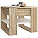 Tavolino Bianco E Rovere Sonoma 55,5x55x45 Cm Legno Multistrato - Foto miniatura 5