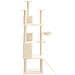 Albero Per Gatti Con Tiragraffi In Sisal Crema 175 Cm - Foto miniatura 3