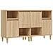 Credenze 2pz Rovere Sonoma 60x35x70 Cm In Legno Multistrato - Foto miniatura 2