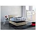 Letto Piazza E Mezza Ashasa, Letto Contenitore Con Rivestimento In Tessuto, 100% Made In Italy, Apertura Frontale, Adatto Per Materasso Cm 120x190, Beige - Foto miniatura 3