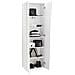 Armadio Multiuso Medea, Portascarpe A 2 Ante E 5 Ripiani, Mobile Multifunzione, 100% Made In Italy, Cm 60x38h200, Bianco Lucido - Foto miniatura 4