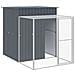 Pollaio Con Area Corsa Antracite 165x251x181 Cm Acciaio Zincato - Foto miniatura 1