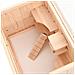 Gabbia Per Criceti 55x40x80 Cm In Legno Massello Di Abete - Foto miniatura 7